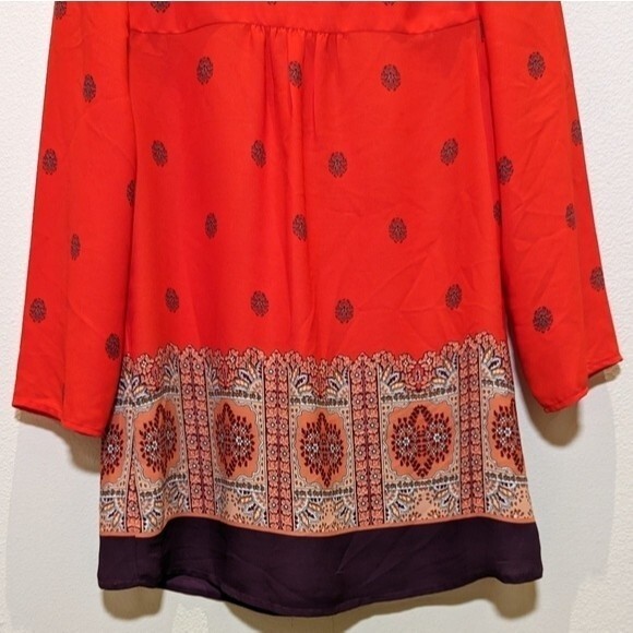 Anthropologie Maeve Rila Bordered Boho Printed Top - Picture 5 of 15